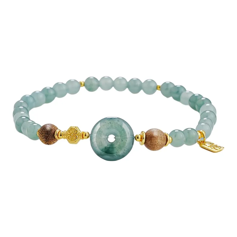 Phoenix Nirvana Ice Glutinous Blue Water Jadeite Bracelet Women's-0