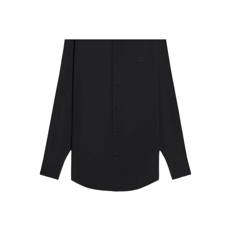 CELINE Frilled Romy Shirt In Silk Crepe And Acetate-2