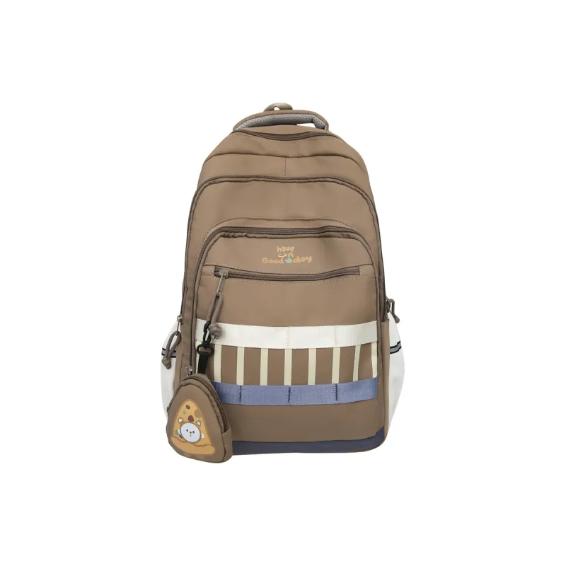 XIANGSU Nylon Backpack Regular Unisex Pink/Black/Gray/White/Brown-20