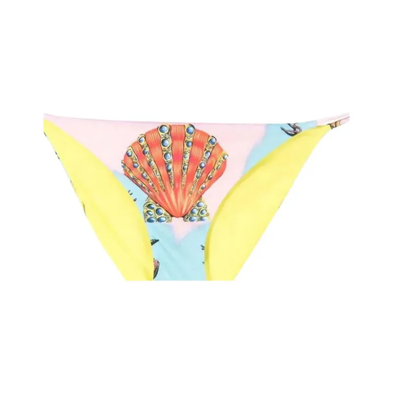 VERSACE Graphic Printed Tied Bikini Buttom-4