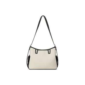 Teenmix Cow Leather With Synthetic Leather Shoulder Bag Women's Ecru & Black/Ecru & Light Green/Ecru & Khaki