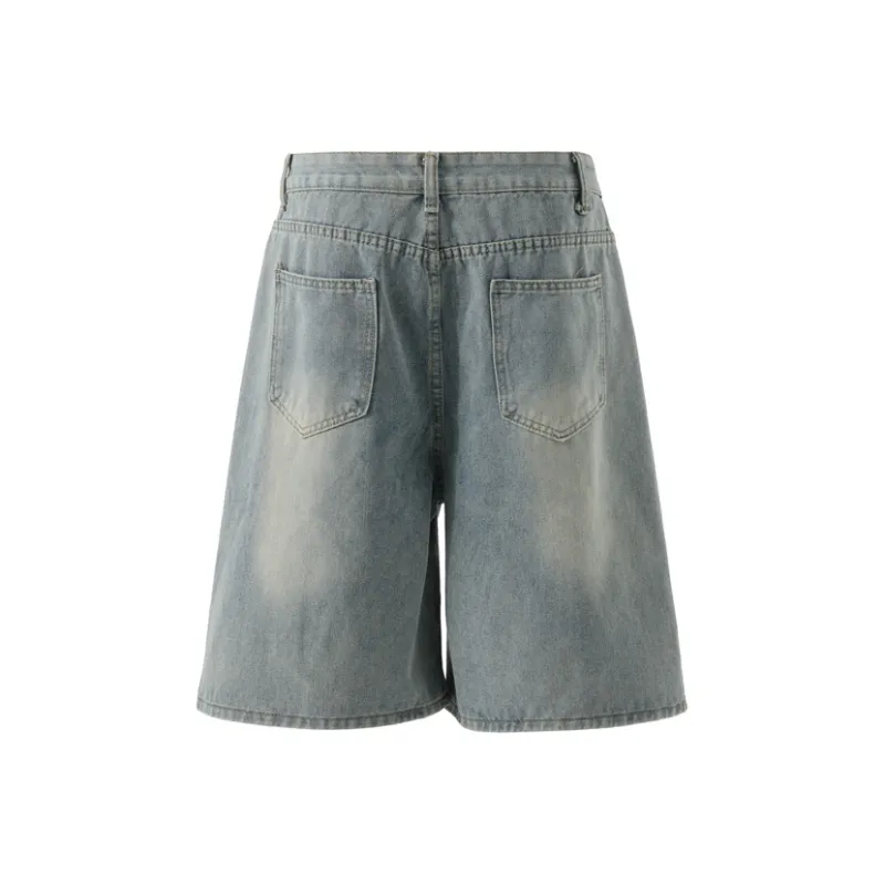 PAINT STAIN Denim Shorts Unisex-1