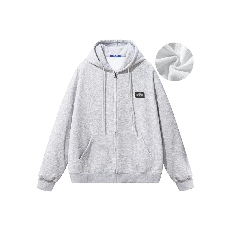 XINGJIZHE Loose Fit Hooded Coat Cardigan Sweatshirt Unisex-21