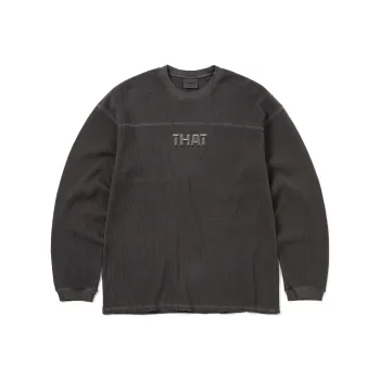 Thisisneverthat FW24 THAT Waffle L/S Tee T Shirt Unisex Charcoal Gray