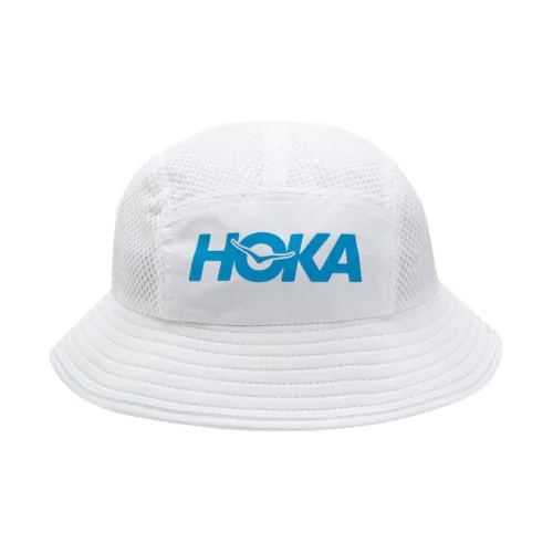 HOKA ONE ONE Polyester Bucket Hats Unisex White