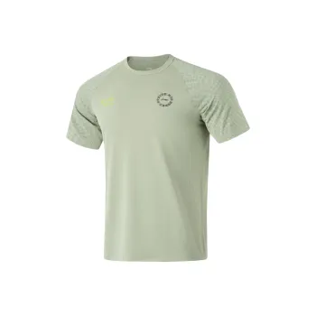 LiNing Running Collection T Shirt Men's Desert Green/Desert Green Full Base Print/Rock White Gray