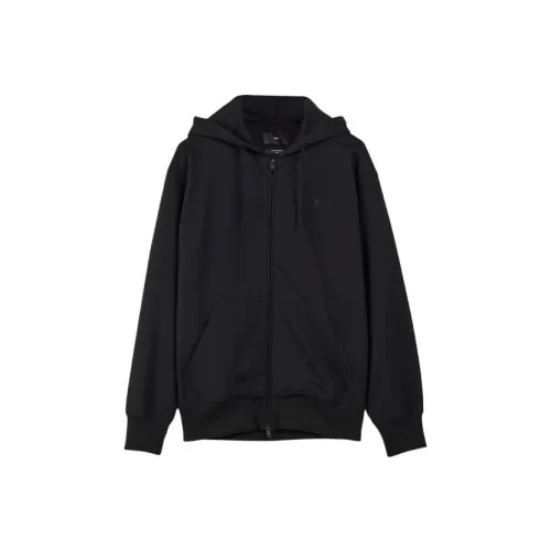 Y 3 Logo appliqué Zip up Hoodie