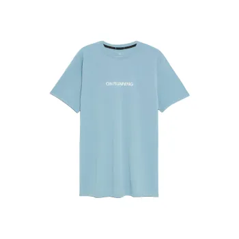 On Run T Shirt Men's Green Purple Blue