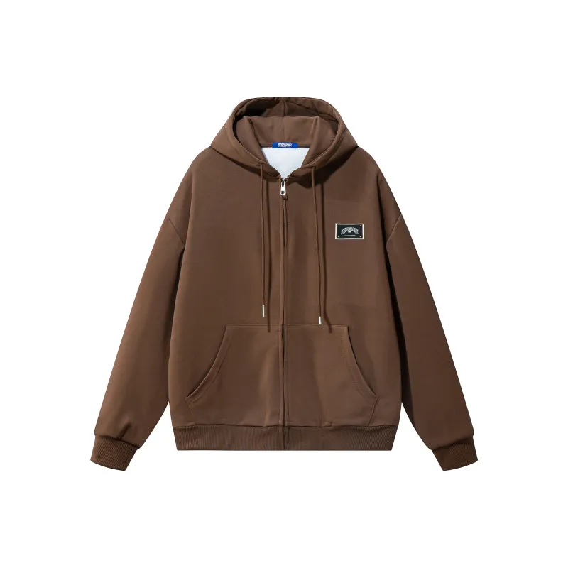 XINGJIZHE Loose Fit Hooded Coat Cardigan Sweatshirt Unisex-13