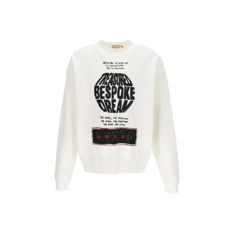 MARNI Slogan Printed Crewneck T Shirt-0