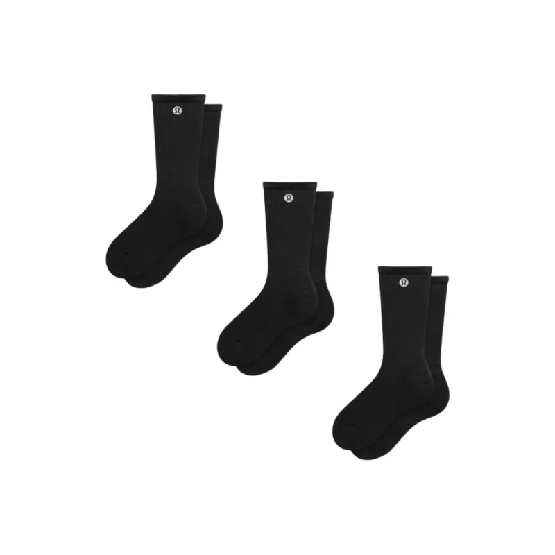 Lululemon Daily Essential Mid-Calf Socks Unisex 3 Pack-5