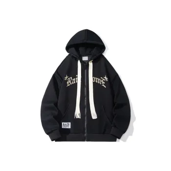 RAINCOME Hooded Loose Fit Cardigan Sweatshirt Spring And Autumn Unisex