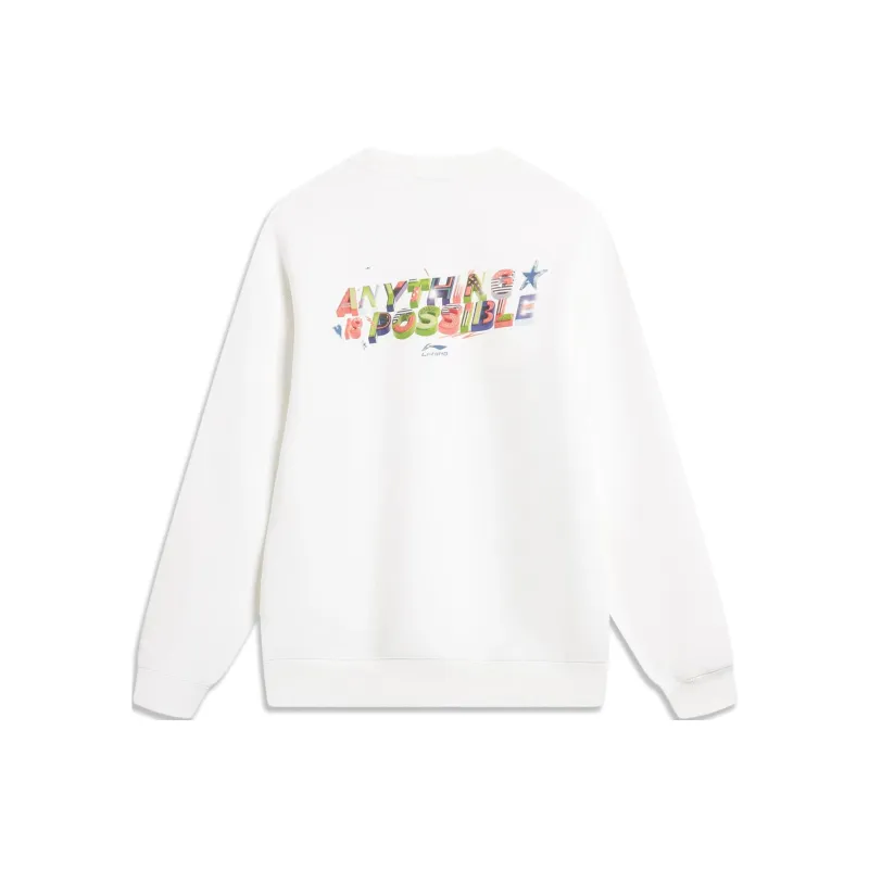 LiNing Sports Trend Series Sweatshirt Men's Standard White-0