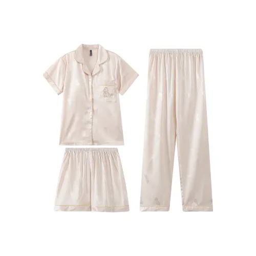 XIAFENYAN Pajama Set Women's Apricot