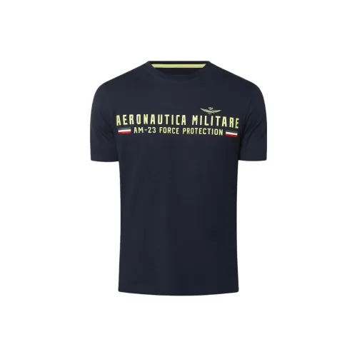 AERONAUTICA MILITARE 마린 블루 남성 티셔츠