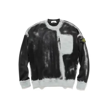 STONE ISLAND STONE ISLAND Hand Sprayed Sweatshirts Men Sky Color
