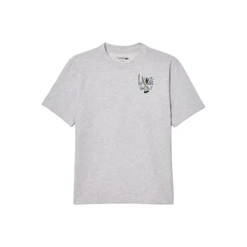 LACOSTE T Shirt Men's Gray Purple