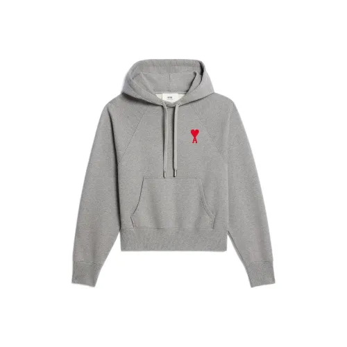 AMIPARIS Ami De Coeur Heavy Fleece Small S Heart Popover Boxy Fit Hoodie