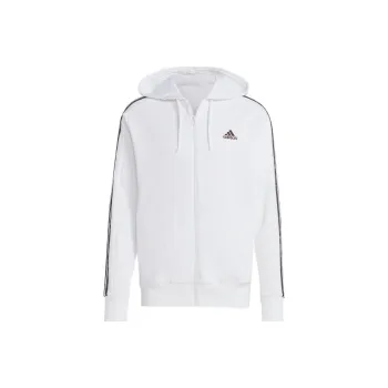 Adidas Essentials French Terry 3 Stripes Full Zip Hoodie