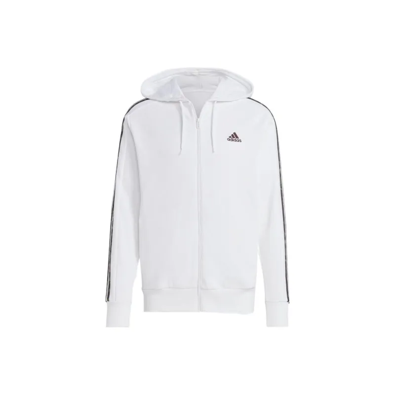 Adidas Essentials French Terry 3 Stripes Full Zip Hoodie-0