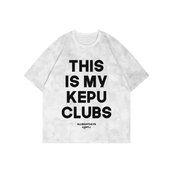 Kepu T Shirt Unisex White With Black Print