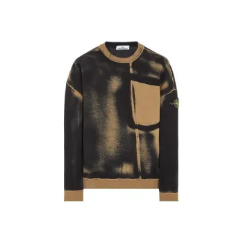 STONE ISLAND STONE ISLAND Hand Sprayed SS23 Sweatshirt Men's Bark Color