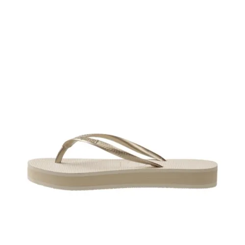 Havaianas Rubber Sole Quick Dry Flip Flops Women's Beige
