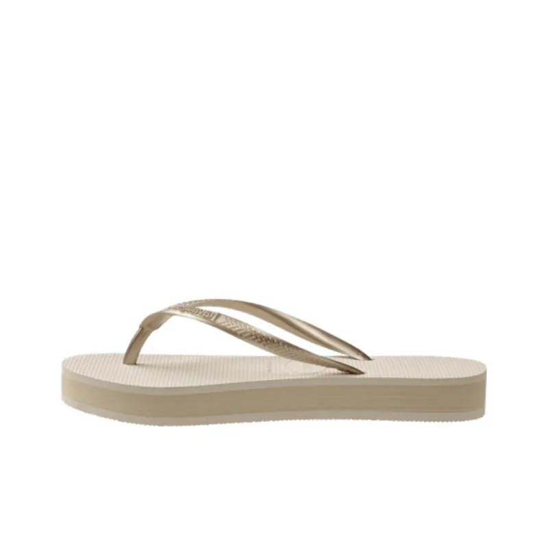 Havaianas Rubber Sole Quick Dry Flip Flops Women's Beige-0
