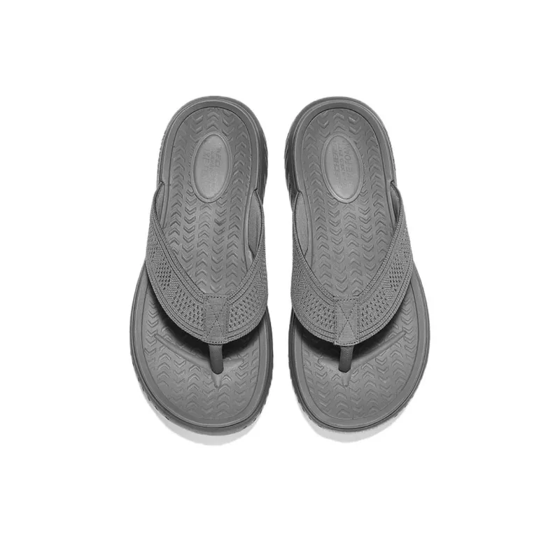 Skechers HARVER Abrasion Resistant Slip Resistant Flip Flops Men's Gray-2
