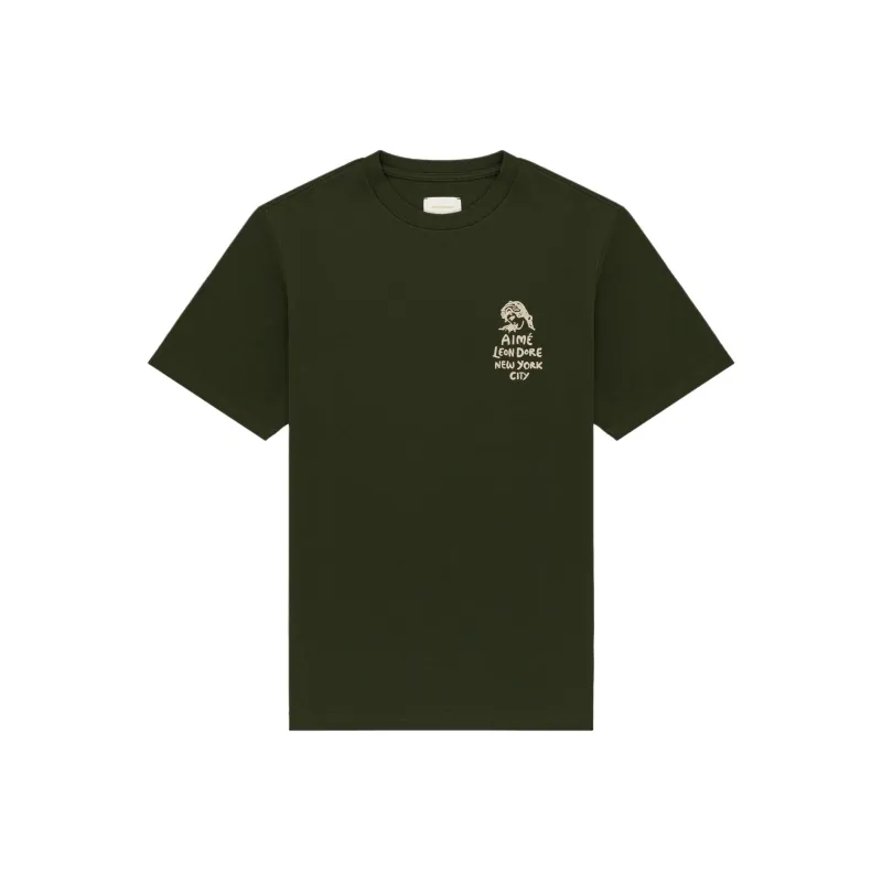 AIME LEON DORE FW24 T-Shirt Unisex Kelp Green-0