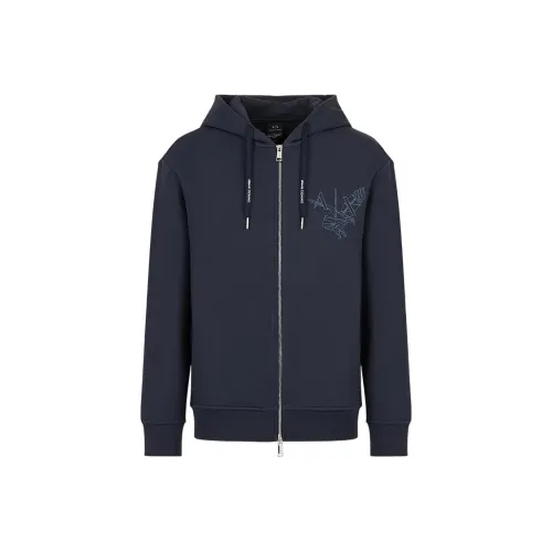 ARMANI EXCHANGEAE SS23 Sweatshirt Men's Navy Blue