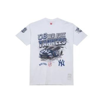 Mitchell & Ness New York Yankees Speedway T Shirt Men's White