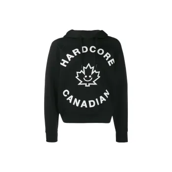 Dsquared2 Hardcore Canadian Maple Leaf Logo Hoodie