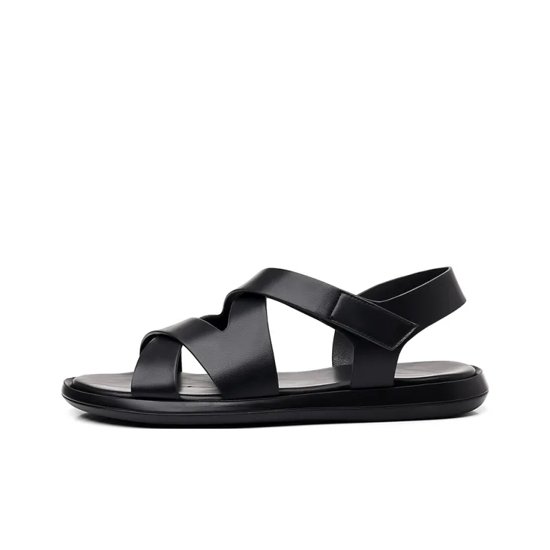 Romon Beach Sandals Men's Black-0