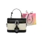 Beige Black without Charm-Shopping Bag