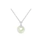 "Fu" Character Decorations Hetian Jade 999 Fine Silver Peaceful Buckle-Silver White[Green Jade]