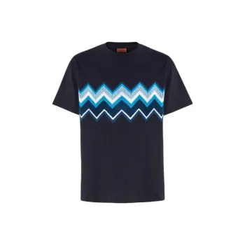 MISSONI Zig Zag Embroidery T Shirt