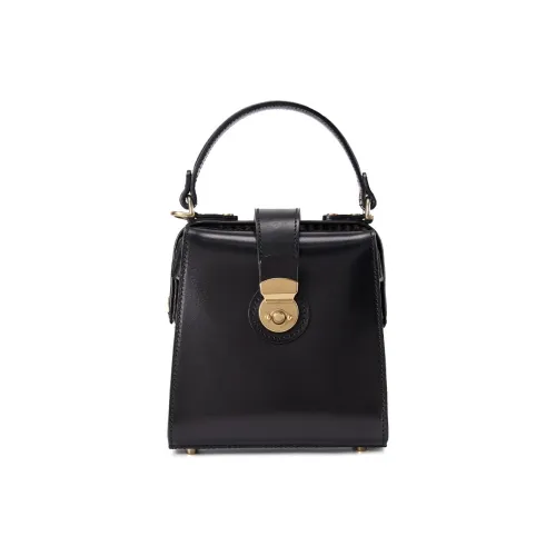 KAISER Top Grain Cow Leather Handbag Regular Women's Black/Brown/Sunset Yellow/Tobacco