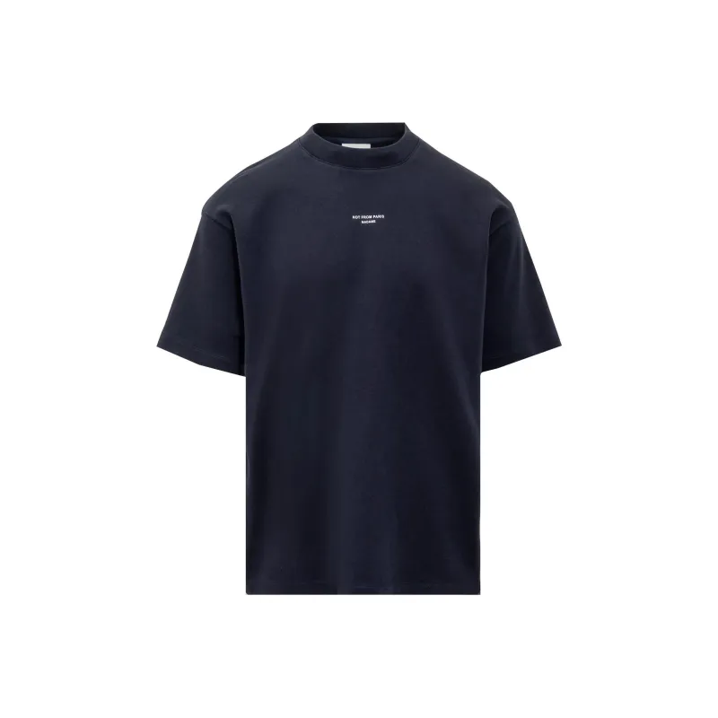 DROLE DE MONSIEUR Slogan Printed Crewneck T Shirt-0