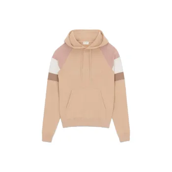 SAINT LAURENT Logo Embroidered Drawstring Hoodie