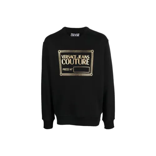 VERSACE JEANS Logo-print Crew Neck Sweatshirt