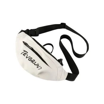 GOBLIN SHARKS 1759 Nylon Fabric Sling Bag Unisex White/Black/Earth Yellow/Brown
