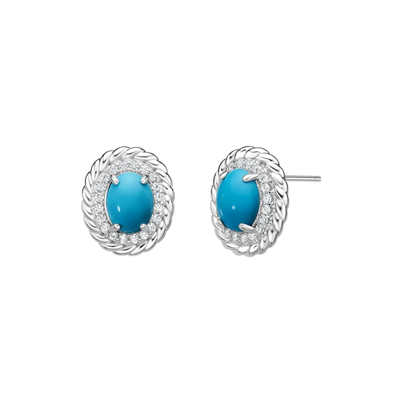ME LUXE Turquoises Stud Earrings, Elegant Fashion Classic And Versatile Women's-0
