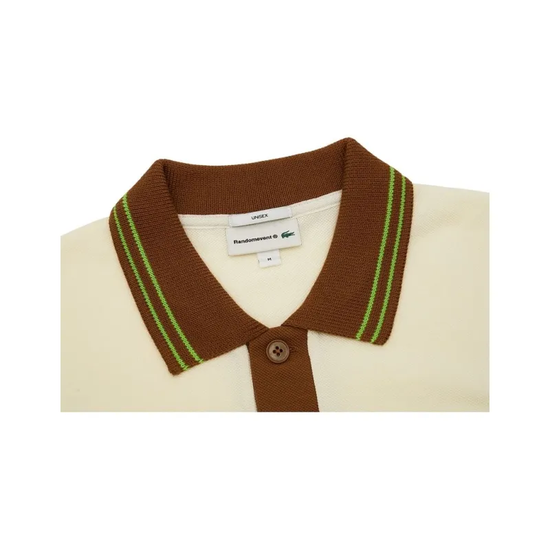 LACOSTE x RANDOMEVENT Polo Shirt Men's Beige-4