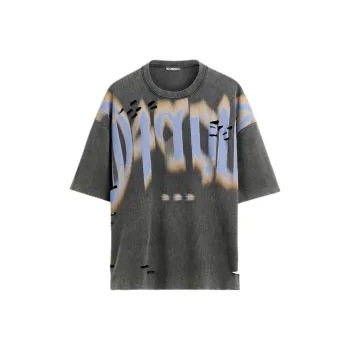 ZARA T Shirts Men Coal Gray