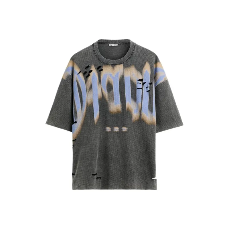 ZARA T Shirts Men Coal Gray-0
