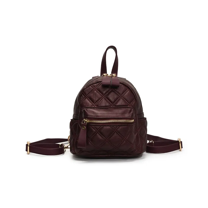 LUVISTRUE PU Backpack Women's Black/Fuchsia/Coffee/Green-6