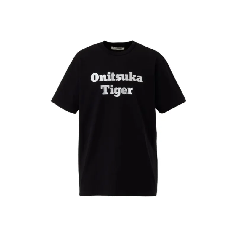 Onitsuka Tiger T Shirt Unisex Black/Silver-0