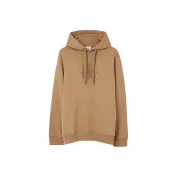 Burberry Embroidered Monogram Ekd Cotton Hoodie