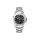 Silver Case Black Dial Silver Band